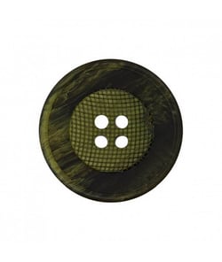 Carte de 3 boutons Panier rond Olive 23mm - Union Knopf Vert