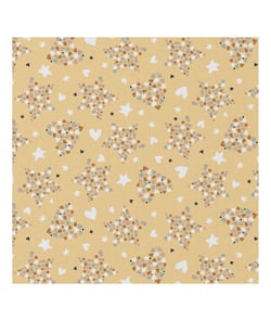Tissu coton vintage de 135 cm de largeur 0004 Jaune vendu par 50 cm