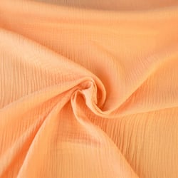 Tissu double gaze de coton, Orange melon - au mètre, par 50 cm - Laize : 130 cm