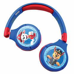Casque 2 en 1 Pat Patrouille Bluetooth et Filaire confortable et pliable avec limitation de son