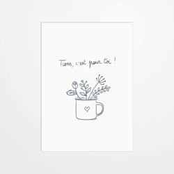 Carte postale - Joana Cosendai - C'est pour toi - 14,8 x 10,5 cm - Made in France