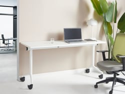 Bureau pliable Panneau de particules mélaminé (MFC) Blanc CAVI - Beliani