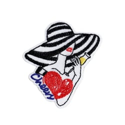 Ecusson femme mode fashion cheery 5,2cm x 5,6cm