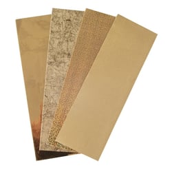 Feuille de cire Tons d'or, 20x6,5cm, 4  couleurs triées,