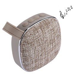 Enceinte Bluetooth Portable Design Tissu Stéréo Micro Intégré Appels Mains Libres Vert 2 YONIS