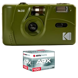 KODAK M35 - Appareil Photo Rechargeable 35mm, Objectif Grand Angle Fixe, Viseur optique , Flash Intégré, Pile AAA