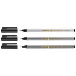 Lot de 3 Stylos feutres d'écriture pointe extra fine 0,3 mm - EDDING Office Liner 89 - Noir