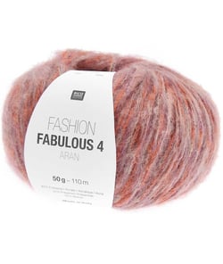 Pelote de Mohair à tricoter Fashion Fabulous 4 Aran - Rico Design 002 Multicolore Blaze