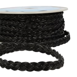 Bobine 15m Galon tressé Noir/noir 12mm