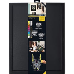 Tableau Mural Ardoise Noire/Bois 40X60Cm