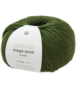 Laine à tricoter Essentials Mega Wool Chunky - Rico Design 32 Mousse vert
