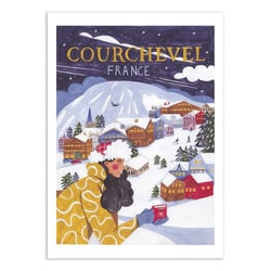 Affiche 50 x 70 cm -  Woman in France Courchevel - Caroline
