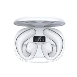 Ecouteurs Bluetooth Air Conduction Sans Fil Khaki Longue Autonomie IPX4 Blanc YONIS