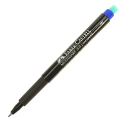Lot de 10 marqueurs permanents Faber-Castell Multimark CD 12 pointe F bleu
