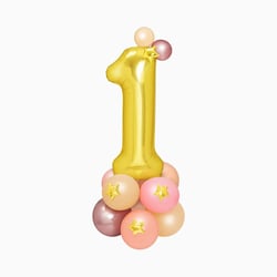 Bouquet de Ballons Doré   Chiffre 1