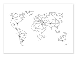 Affiche 50 x 70 cm -  Geometric world - White - Albertine Baronius