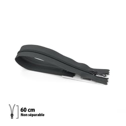 Fermeture éclair 60 cm Nylon 4mm
