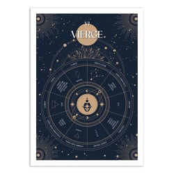 Affiche 30x40 cm - Vierge Signe du Zodiac - Frog Posters