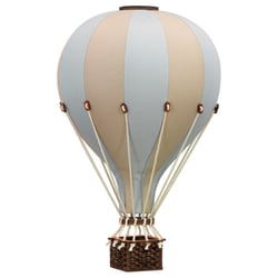 Montgolfière décorative, Beige et bleu