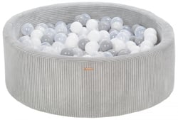 Piscine à balles 300 balles 90 cm transparent, gris - Velinda