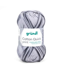 Fil de Coton à tricoter COTTON QUICK PRINT - PPSC - Gründl 194 Noir