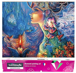 Diamond Painting Broderie Diamant LUMINLIFE 70x57cm, 5D, diamants ronds - Magic candle