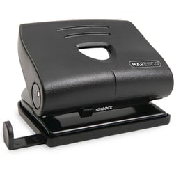 Perforateur - 2 trous - Métal - Noir - Capacité 22 feuilles - Rapesco