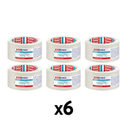 Lot de 6 rubans emballage adhésif Tesa 66m x 50mm transparent