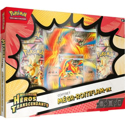 Coffret pokemon méga-Évolution me2.5 : héros transcendants méga-roitiflam-ex - ex pv 380 - 4 boosters - cartes à collectionner français - ASMODEE