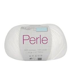 Fil À Tricoter PERLE - Distrifil 01 Blanc