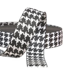 Bobine 14,5m sangle pied-de-poule 38mm noir