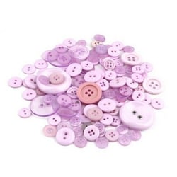 100 boutons en mélange résine couture scrapbooking MAUVE ROSE