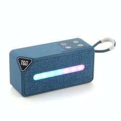 Enceinte Bluetooth Portable Extérieure Sans Fil Avec Lumière LED Atmosphère Bleu YONIS