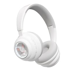 Casque Audio Enfant Sans Fil RGB Léger Pliable Autonomie Longue Blanc YONIS