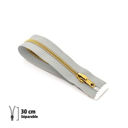 Fermeture éclair Z19 - laiton Séparable 6mm - 30 cm