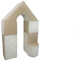 Petit Château – Lot de 11 blocs en mousse pour le jeu blanc, cappuccino - Velinda