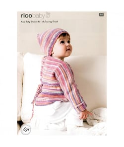 Fiche tricot n°691 Baby Dream Lux Dk - Rico Design 691 Rose