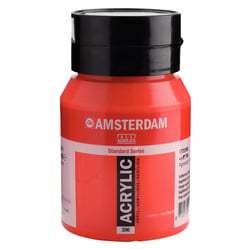 Peinture Acrylique - Rouge naphtol moyen - 396 - Amsterdam - Pot de 500ml