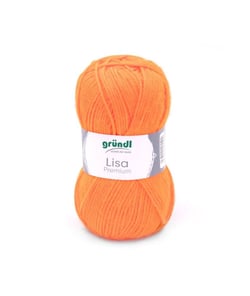 Fil à tricoter LISA PREMIUM UNI - Grundl 50 Orange Fluo