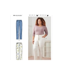 Patron Simplicity 9266 - Pantalon Femme style Jeans du 38 au 56 (FR) taille n°(48, 50, 52, 54, 56)