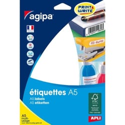 Apli 114016 - Etiquettes multi-usage blanches 19 x 38mm A5