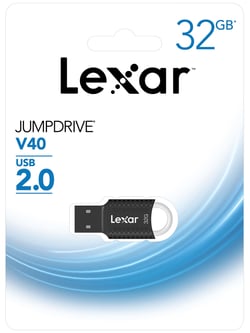 clé USB 32GO JumpDrive V40 Lexar 2.0 noire