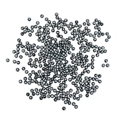 Perles plastiques av. lettres, 6mm ø, noir, 40g