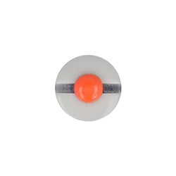 Lot de 3 boutons béret marin 15mm Blanc/Rouge