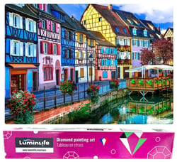 Diamond Painting Broderie Diamant LUMINLIFE 70x50cm, 5D, diamants ronds - Ville de Colmar