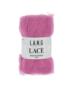 Pelote de Mohair et soie à tricoter LACE - 25 GR - Lang Yarns Rose (85)
