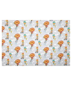 Tissu coton enfant Montgolfière de 140 cm de largeur HERAULT PERLE vendu par 50 cm