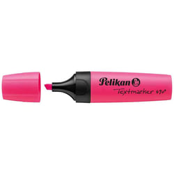 Lot de 10 surligneurs pointe biseautée 1 - 5 mm - PELIKAN - Rose fluo - Textmarker 490
