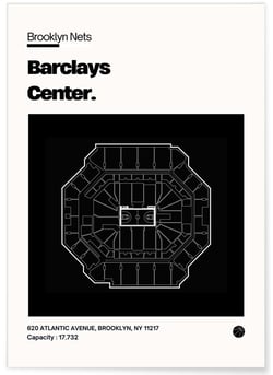Affiche Barclays Center - Brooklyn Nets | A3 : 29,7x42cm