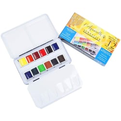 Boîte En Métal De 12 1/2 Godets - Peinture Aquarelle Extra-Fine - Sennelier